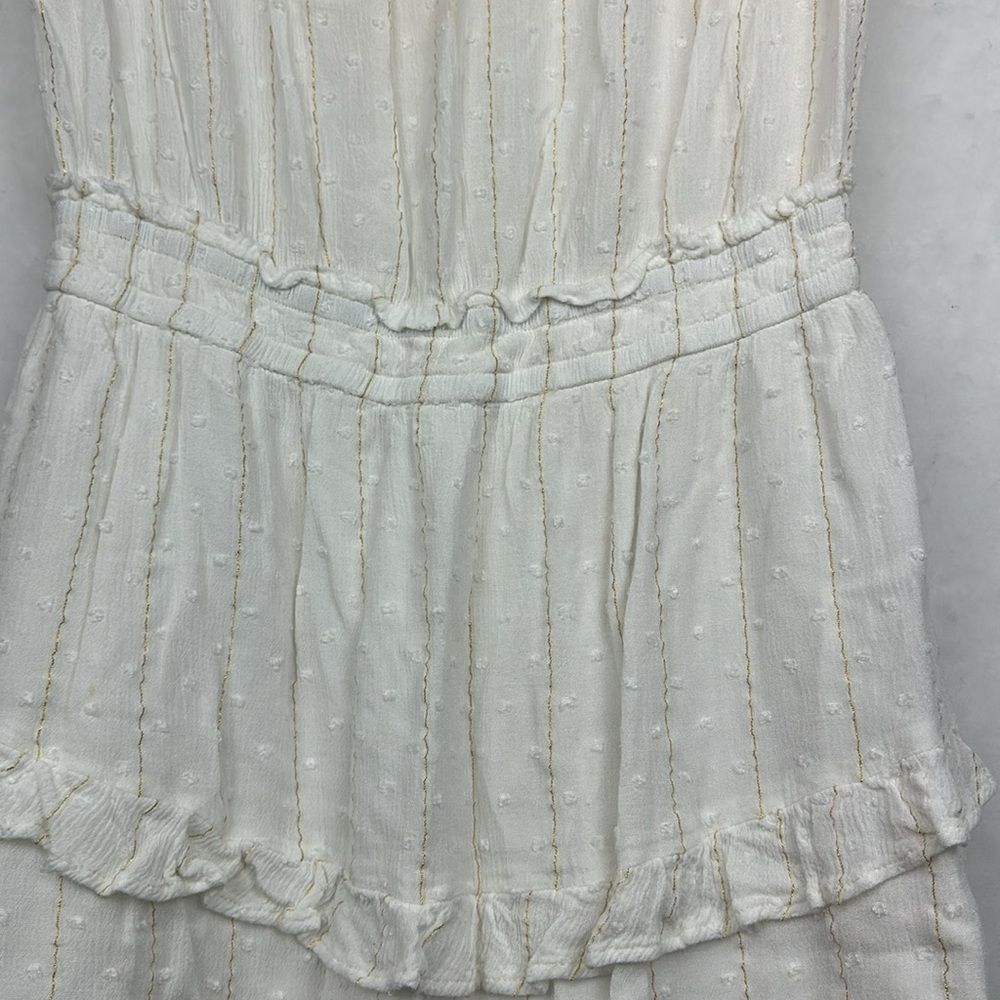 Blue Life A-line MINI Strapless DRESS Cream/Off White Sz L Boho - Picture 5 of 10